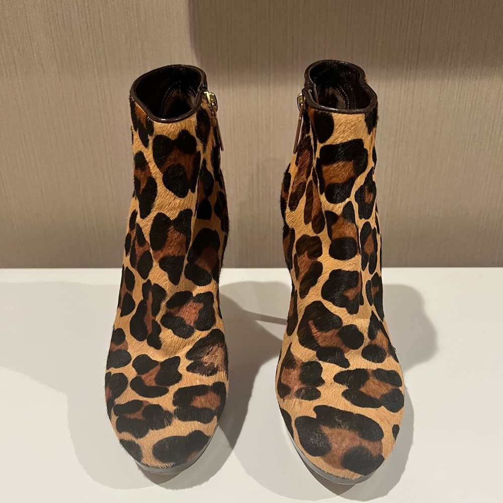 Christian Dior Leopard Booties